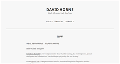 Desktop Screenshot of davidhorne.me